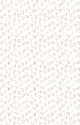 Store intérieur de couleur beige avec des cœurs