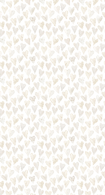 Store intérieur de couleur beige avec des cœurs