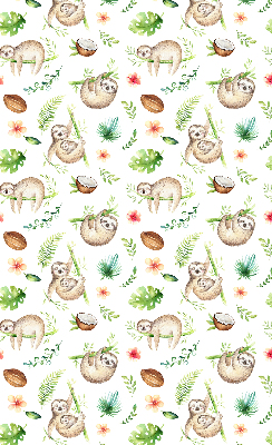 Store enrouleur avec motif de paresseux et de plantes