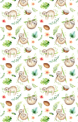 Store enrouleur avec motif de paresseux et de plantes