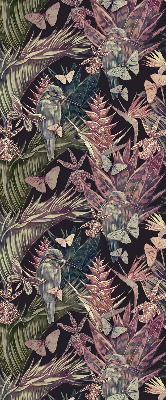 Store intérieur avec plantes et oiseaux exotiques