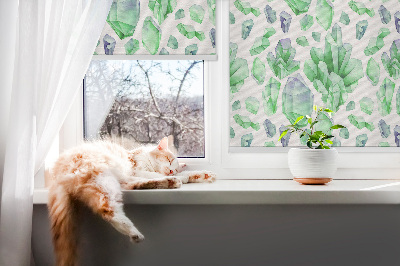 Store intérieur fenêtre en cristaux verts