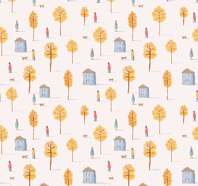 Store intérieur fenêtre des maisons parmi les arbres