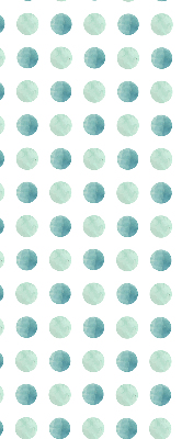 Store intérieur à points turquoise sur fond blanc