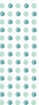 Store intérieur à points turquoise sur fond blanc