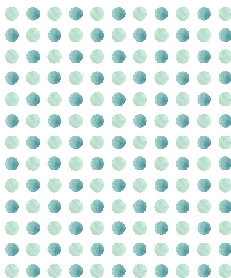 Store intérieur à points turquoise sur fond blanc