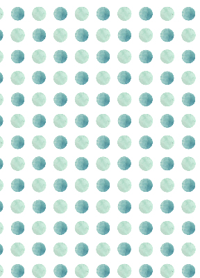 Store intérieur à points turquoise sur fond blanc