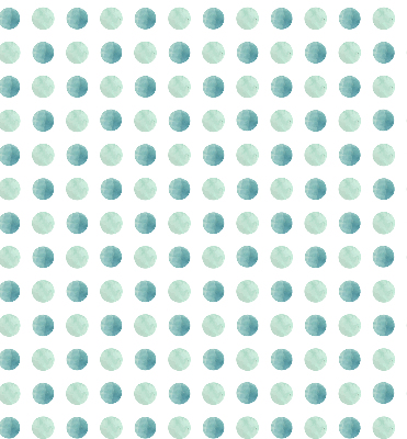 Store intérieur à points turquoise sur fond blanc