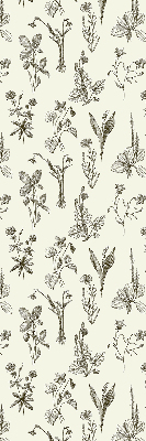 Store intérieur avec motifs de fleurs dessinées