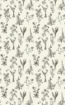 Store intérieur avec motifs de fleurs dessinées