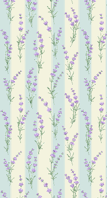 Store enrouleur à fleurs violettes