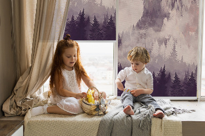 Store intérieur fenêtre pour montagnes peintes