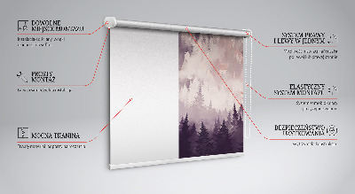 Store intérieur fenêtre pour montagnes peintes
