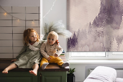 Store intérieur fenêtre pour montagnes peintes