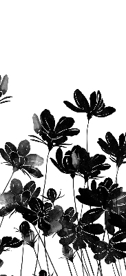 Store enrouleur à fleurs noires