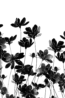 Store enrouleur à fleurs noires