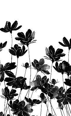 Store enrouleur à fleurs noires
