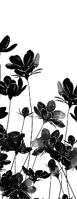 Store enrouleur à fleurs noires