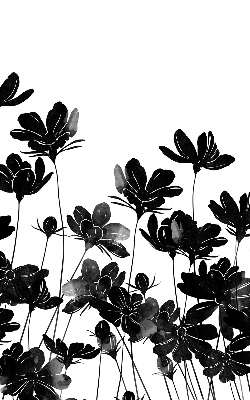 Store enrouleur à fleurs noires