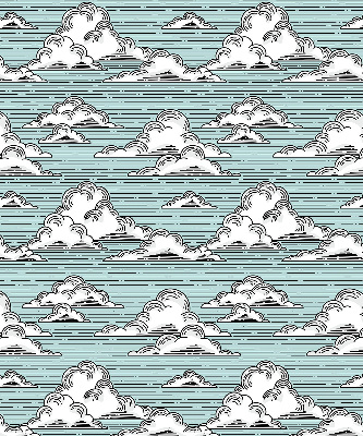 Store intérieur fenêtre nuages