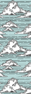 Store intérieur fenêtre nuages