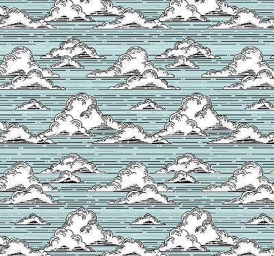 Store intérieur fenêtre nuages