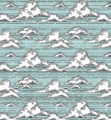 Store intérieur fenêtre nuages
