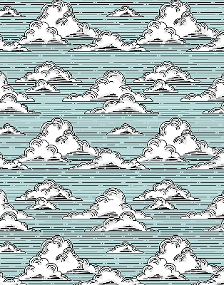 Store intérieur fenêtre nuages