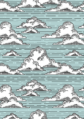 Store intérieur fenêtre nuages