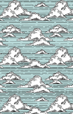 Store intérieur fenêtre nuages