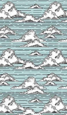 Store intérieur fenêtre nuages