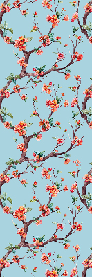 Store intérieur fenêtre boutons de fleurs d'arbres
