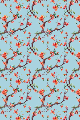 Store intérieur fenêtre boutons de fleurs d'arbres