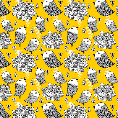 Store intérieur fenêtre avec oiseaux