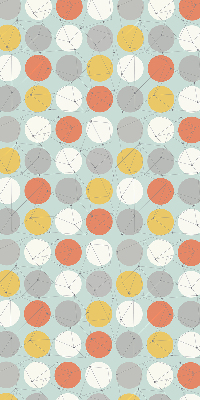 Store intérieur fenêtre avec points reliés par des lignes sur des cercles