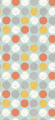 Store intérieur fenêtre avec points reliés par des lignes sur des cercles