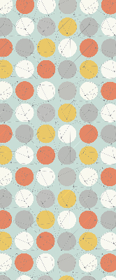 Store intérieur fenêtre avec points reliés par des lignes sur des cercles