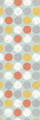 Store intérieur fenêtre avec points reliés par des lignes sur des cercles