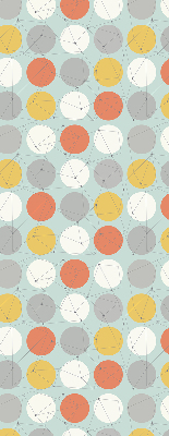 Store intérieur fenêtre avec points reliés par des lignes sur des cercles