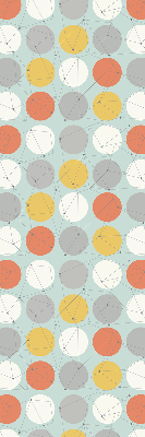 Store intérieur fenêtre avec points reliés par des lignes sur des cercles
