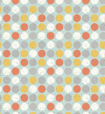 Store intérieur fenêtre avec points reliés par des lignes sur des cercles