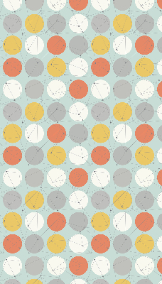 Store intérieur fenêtre avec points reliés par des lignes sur des cercles