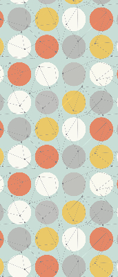 Store intérieur fenêtre avec points reliés par des lignes sur des cercles
