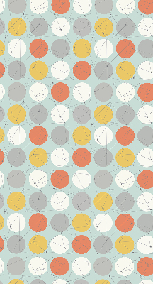 Store intérieur fenêtre avec points reliés par des lignes sur des cercles