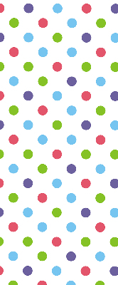 Store intérieur avec points colorés