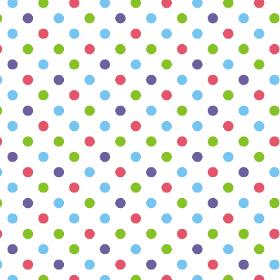 Store intérieur avec points colorés