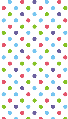 Store intérieur avec points colorés
