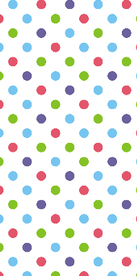 Store intérieur avec points colorés
