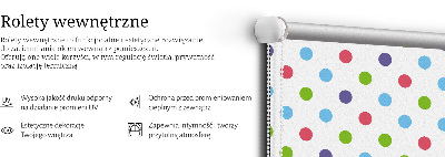 Store intérieur avec points colorés