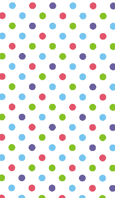 Store intérieur avec points colorés